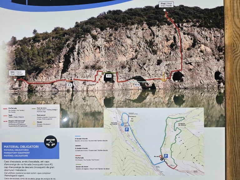 Paret de les Arcades route map