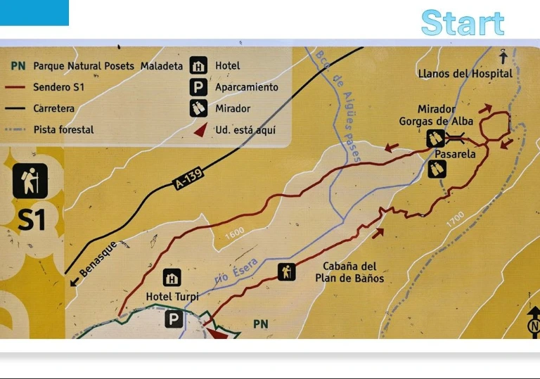 De Gorgas de alba route map
